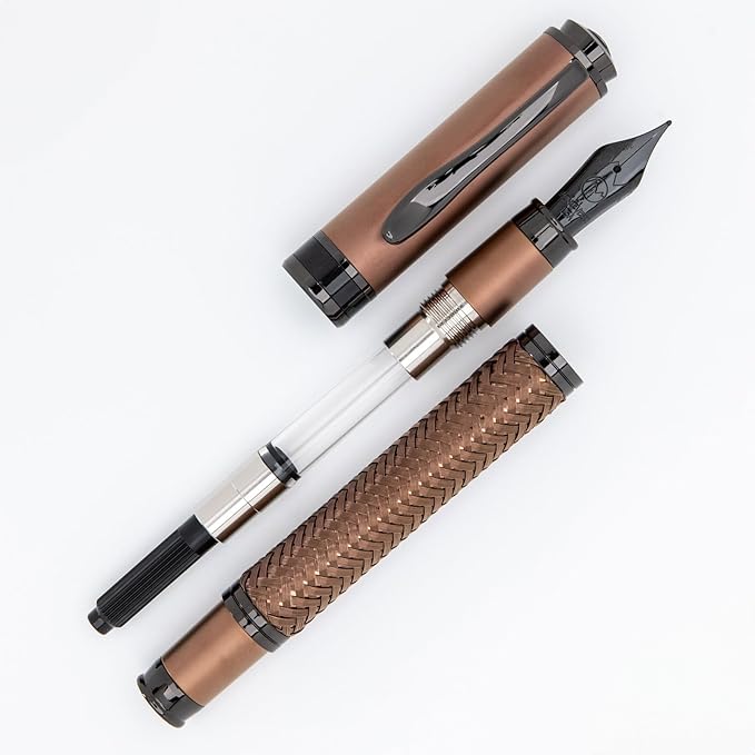Monteverde Innova Formula M Fountain Pen, Bronze - Fine Nib, Luxury Pen with PVD Coating, Refillable, JoWo Stainless Steel Nib, Premium Gift Box