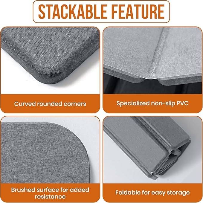 Stone Drying Mat for Kitchen Counter - Large Slats Dark Gray Foldable Diatomaceous Earth Dish Drying Mat | oldable and Super Absorbent Dish Drying Stone Mat (10 Slats - Large)