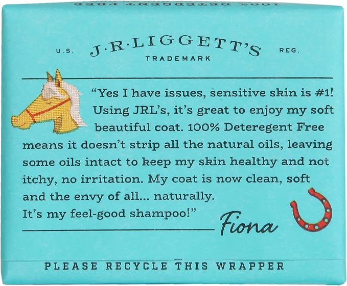 J.R.LIGGETT'S Horse Shampoo Bar, Natural Mane and Tail Cleanser Bar, Hypoallergenic Equine Formula Gently Deep Cleans and Relieves Dry, Sensitive and Itchy Skin, Detergent-Free, 3.5 oz