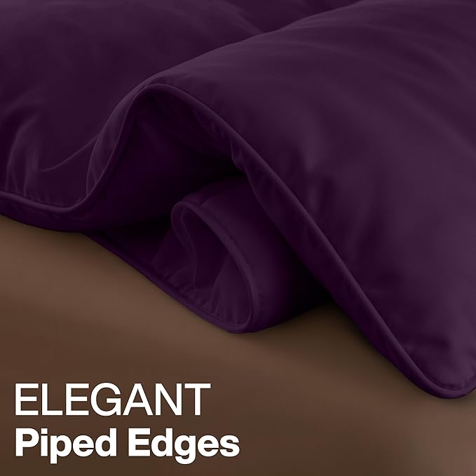 Utopia Bedding Queen Comforter Duvet Insert, Quilted Plum Comforter with Corner Tabs, Box Stitched Down Alternative Comforters Queen Size 88 x88 inches
