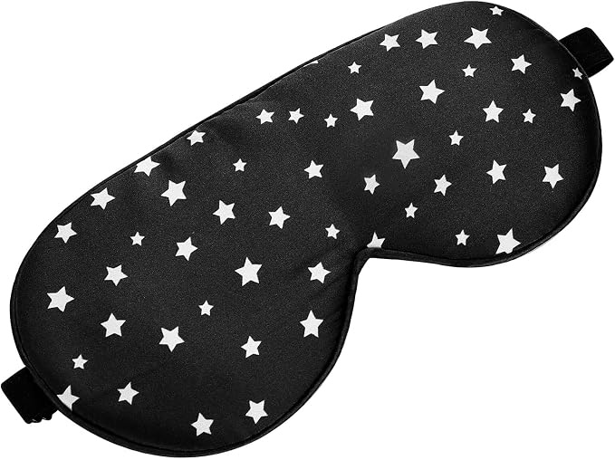 Alaska Bear Organic Silk Sleep Mask in Black Bundle Black Stars Silk Sleep Mask