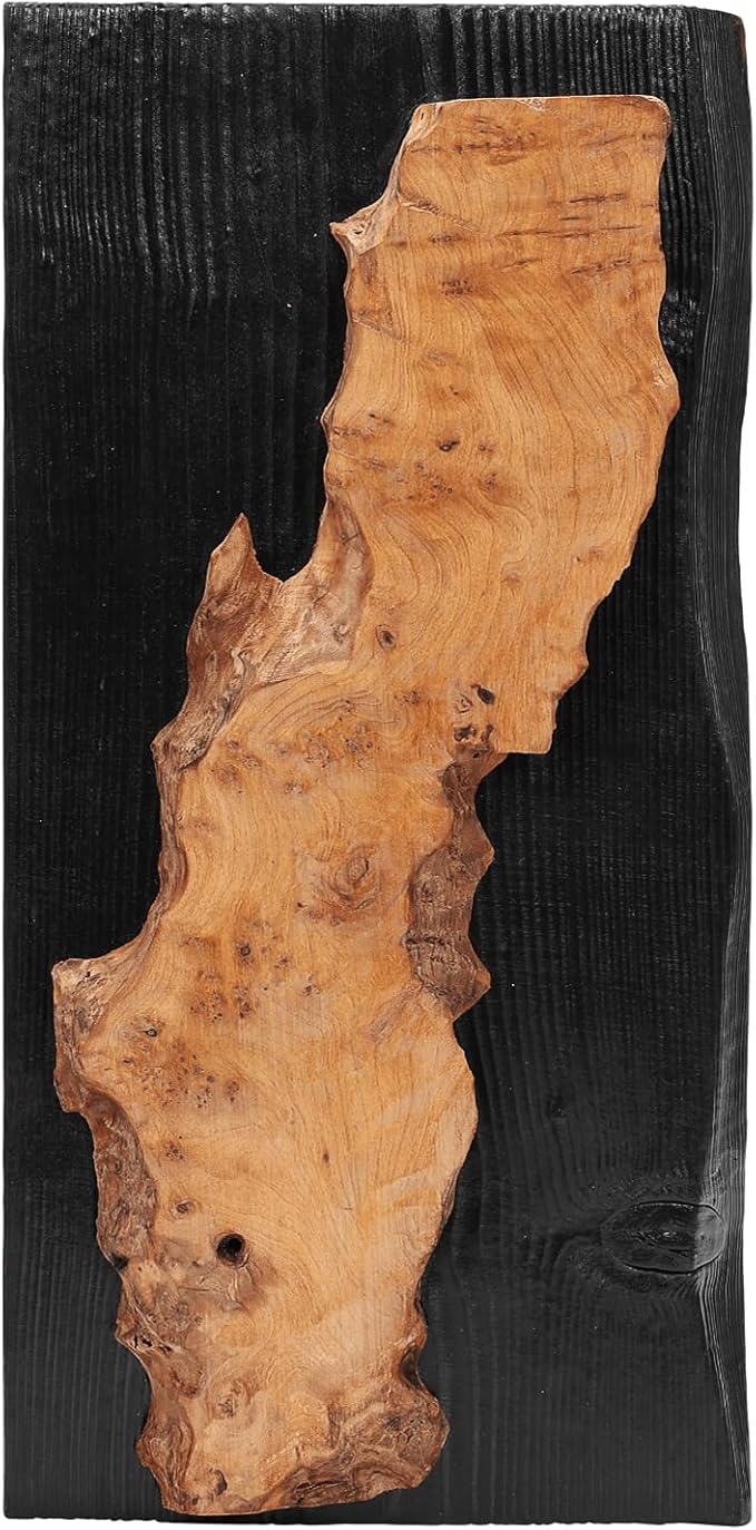 Modern Rustic Wood Wall Decor – Handcrafted Natural Pine Wood Wall Art, Farmhouse Style Hanging for Living Room, Bedroom or Office