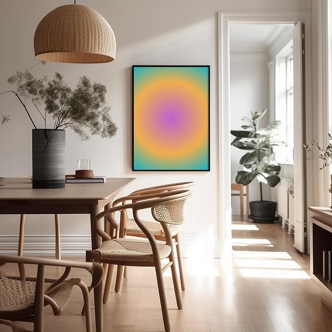 Monem Art Radiant Gradient Glow Print - Modern Abstract Color Field Poster - Wall Decor for Living Room, Bedroom or Office - 8x10 Unframed Wall Art by Rs Lab Studio