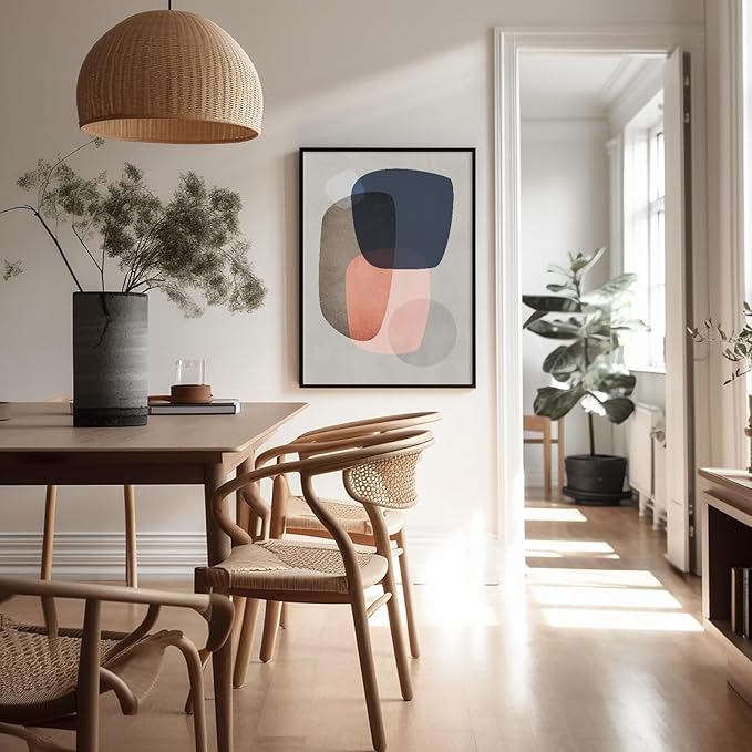Monem Art Pastel Abstract Organic Shapes Print - Scandinavian Minimalist Art Poster - Wall Decor for Living Room, Bedroom or Office - 24x32 Unframed Wall Art by Mareike Bohmer
