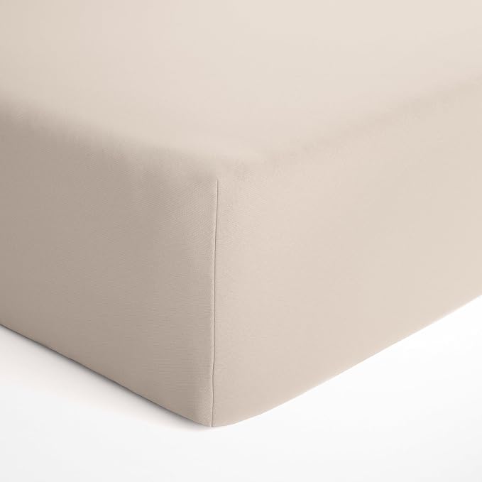 Makemake Organics GOTS Certified Organic Cotton Fitted Crib Sheet Soft Breathable (28"x52", Taupe)