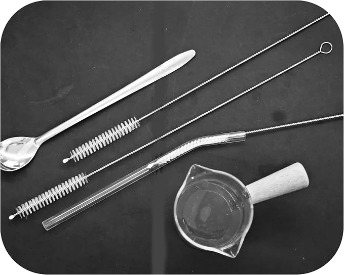 10PCS 12 Inch Straw Cleaner Brush Set, 10mm Diameter Flexible Nylon Cleaning Brushes, Rust-Proof Stainless Steel Reusable Straw Washers for Tumbler Water Bottle Sippy Cup Pipes Tubes