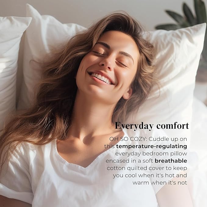 OrganicTextiles 100% Organic Cotton Pillows with Removable Organic Cotton Cover (King Size, 2-Pack), GOTS Certified, Neck Pain Relief Help, Head Support, for Side Back Stomach Sleeper
