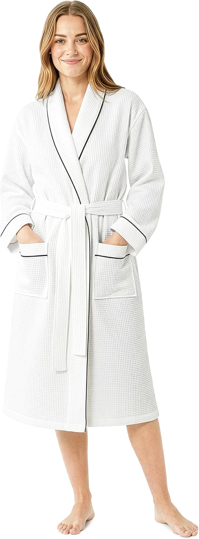 Get Trend Waffle Robes for Women S-2XL, Lightweight Soft Bathrobes, Cozy Loungewear House Coat for Spa, Shower & Hotel