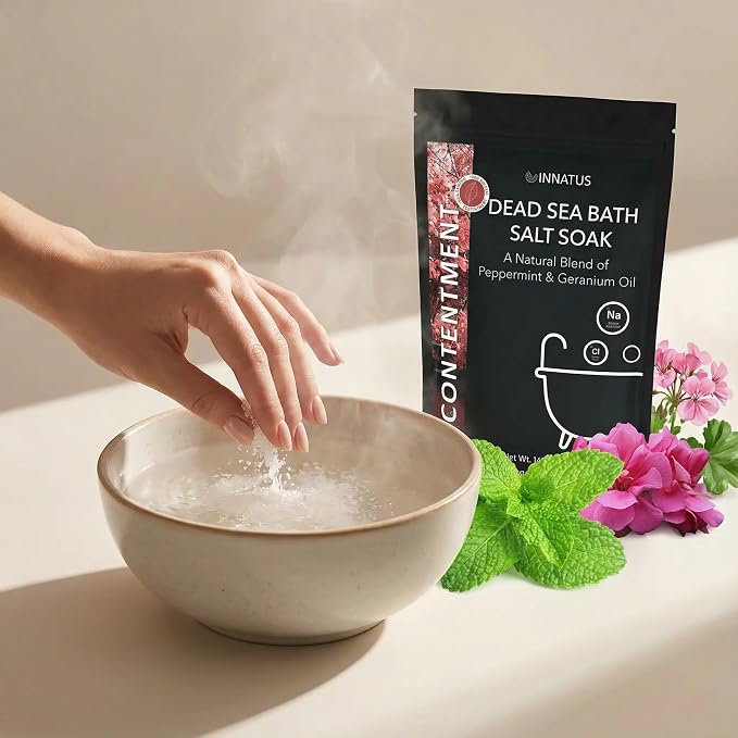 Dead Sea Soothing Bath Salt Soak with 21 Minerals – Relaxing, Detoxifying, and Nourishing for Skin – 14oz, Infused with Essential Oils – Rejuvenate Mind & Body. (Peppermint)