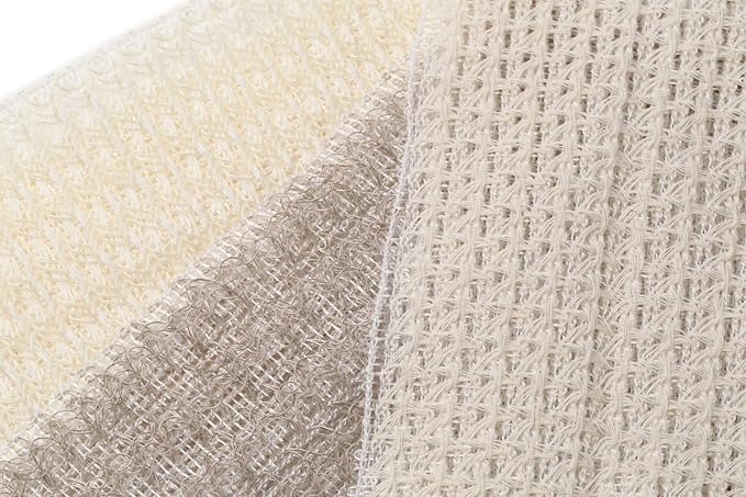 Exfoliating Washcloth [Made in Japan] Shower Back Scrubber, Plant-Based Loofah (3pcs Set)