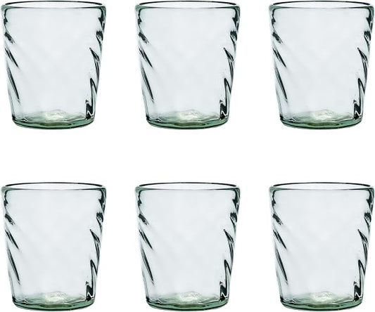 10 Strawberry Street Optic Swirl Mexican Glassware, DOF, Set of 6