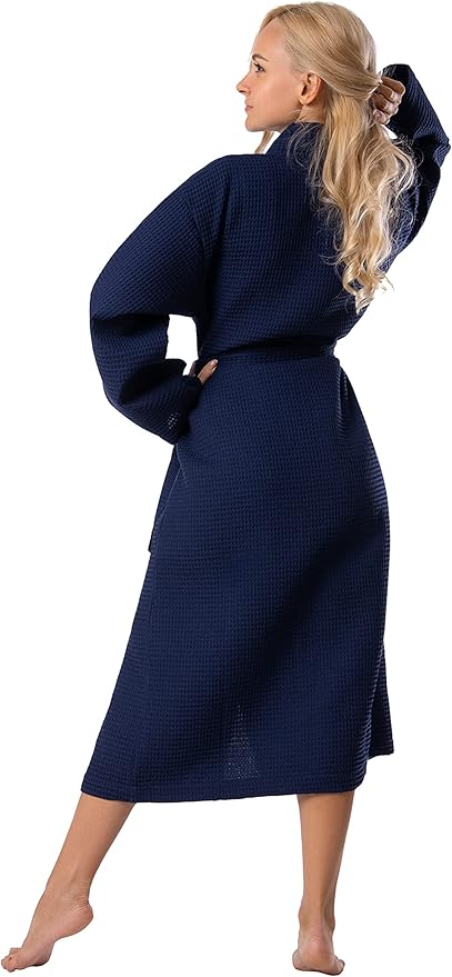 BAGNO MILANO Women's Robes, Waffle Robes For Women, Turkish Cotton Bathrobes For Women