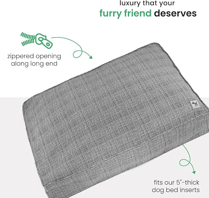 Molly Mutt River Dog Bed Duvet Cover, 100% Cotton Canvas Cover for Dog, Puppy, or Cat Bed, Durable, Washable, and Free of Harmful Chemicals, Medium/Large, 27"x36"x5"