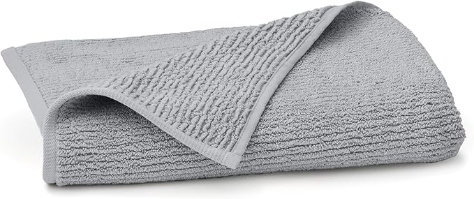 BOLL & BRANCH Turkish Ribbed Bath Towel - Shore - 100% Organic Turkish Cotton - Soft Absorbent Quick Dry Luxury Spa Bath Towel with Ribbed Texture - Durable Sustainable Comfort