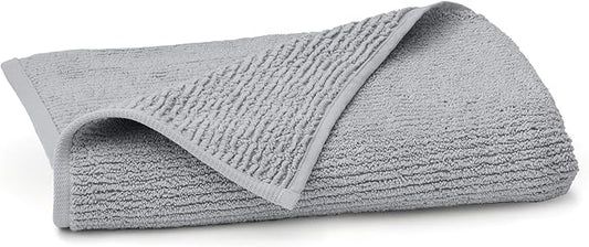 BOLL & BRANCH Turkish Ribbed Bath Towel - Shore - 100% Organic Turkish Cotton - Soft Absorbent Quick Dry Luxury Spa Bath Towel with Ribbed Texture - Durable Sustainable Comfort