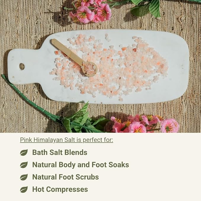 Pink Himalayan Salt (16oz) - Direct from The Himalayan Mountains - Pure Coarse Grain Organic Salt for Body Scrubs, Adding to Baths, and Foot Soaking 4 Packs