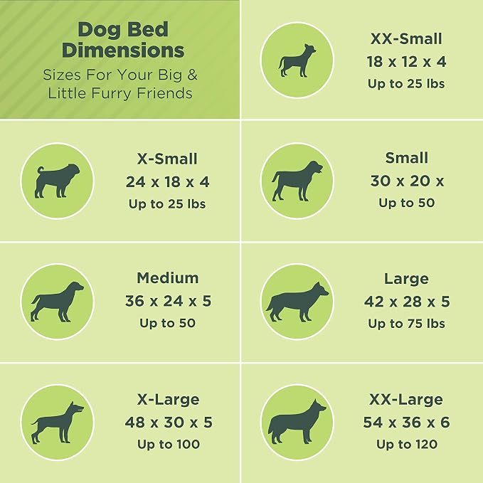 XX-Large - 54 x 36 x 6 - Blueberry Premium Organic Hemp Dog Bed - Organic Latex Fill - Removeable Cover