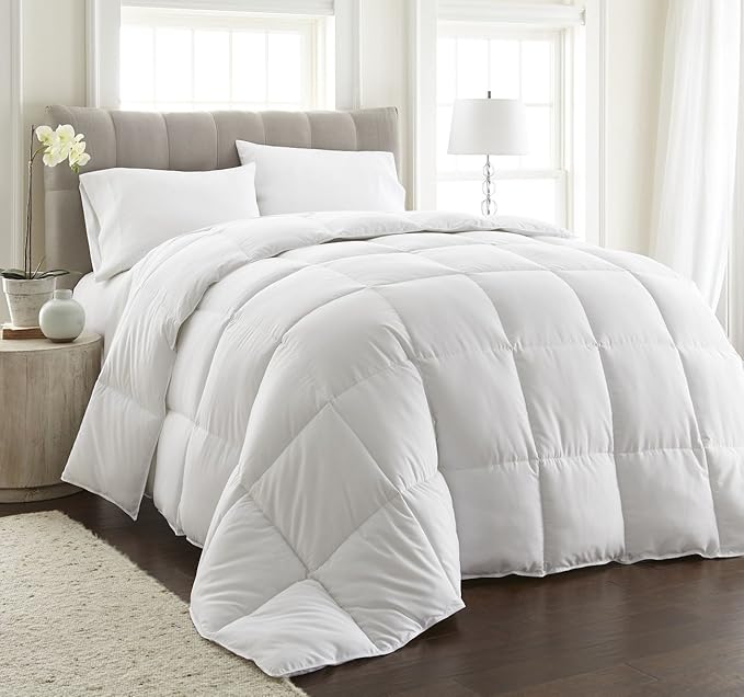 Chezmoi Collection Light Warmth White Down Alternative Comforter Duvet Insert, Corner Tabs, Queen Size