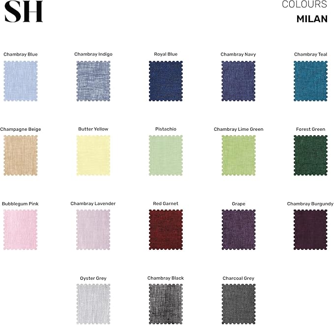 Solino Home Linen Cloth Placemats Set of 4-100% Pure Linen Hemstitch Royal Blue Placemats 14 x 19 Inch - Milan Hemstitch Table Place Mats for 4th of July, Summer