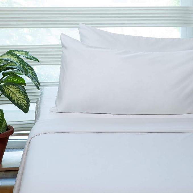 Fabdreams 100% Organic Cotton King Size Sheet Set | 400 Thread Count Sheet Set | GOTS Certified | Long Staple Cotton | Upto 17" Elasticised Deep Pockets | Soft Silky Shiny | White