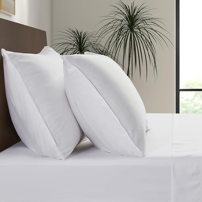 Luxury Bamboo Market | Queen Envelope Pillowcase Set | 100% Viscose Made from Bamboo | Organically Grown | Ultra Soft | Cooling | 2pcs [Classic White]