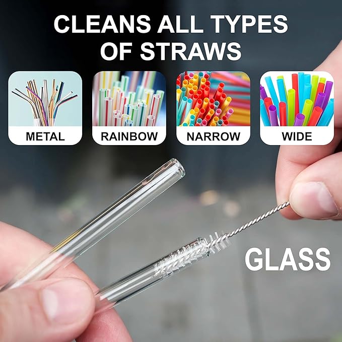 HIC Kitchen Extra-Long Straw Cleaning Brush for Sports Bottles and Hydration Packs