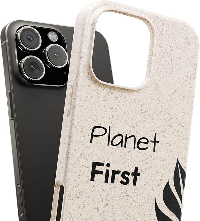 Eco-Friendly Biodegradable Phone Case - Planet First, Compatible with iPhone 16, 15, 14, & Samsung 22, 21, 20, All Versions