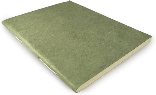 Nepali Companion 8.5x11 inch Notebook with Handmade Paper and Vegetable-Dyed Softcover, Vintage Composition Notebook for Office, School, and Home, Handcrafted in Nepal (Large, Sage)