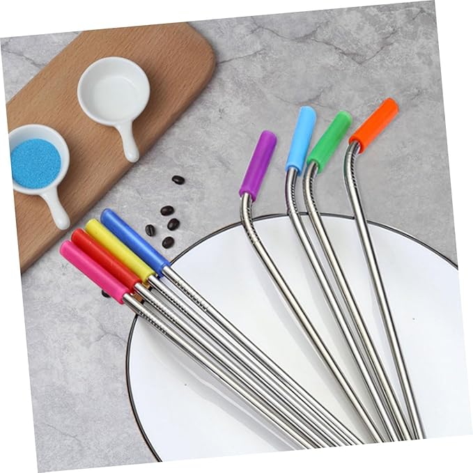 VANZACK 37pcs Stainless Steel Reusable Drinking Straws Set with Cleaning Brushes and Protective Bag, Sturdy Metal Beverage Straws for Party Drinks and Smoothies