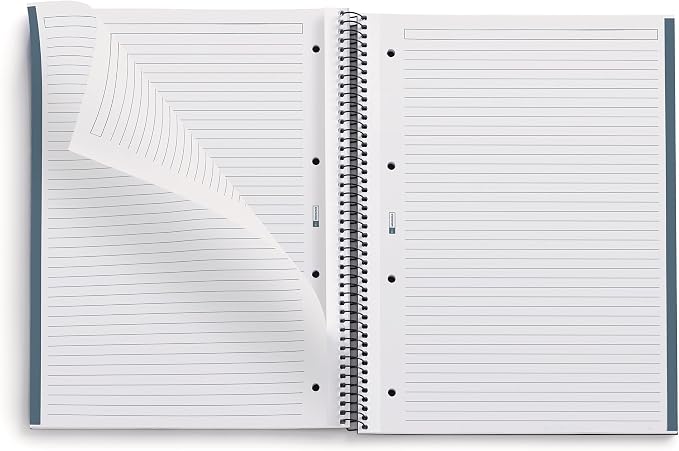 Miquelrius - A4 notebook, 7 mm ruled notebook, 100% recycled paper notebook 80 g/m², recycled notebook with 80 sheets of one color, spiral, ruled notebook, Eco Rhombus