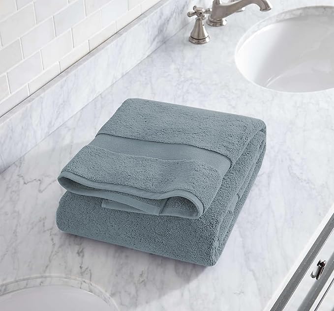 100% Organic Cotton Towels 650 GSM Plush Feather Touch Quick Dry Bath Towel, Pack of 4 GOTS Certified, Oeko-Tex Green Certified, Organic Cotton Bath Towel, 30"X58"
