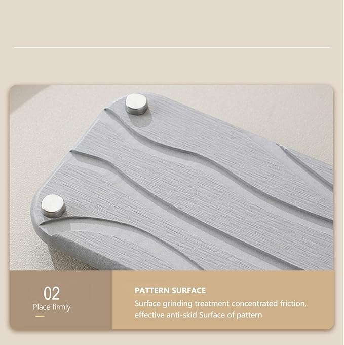 Water Absorbent Diatomite Coasters with Grooves, Diatomaceous Earth Soap Holder, Easy to Clean Water Absorbing Stone for Bathroom, Hotel, Home(Grey Water ripple)