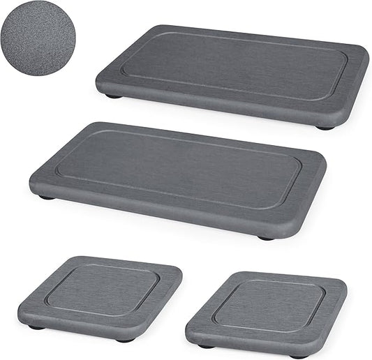 4PCS Stone Drying Tray Mat,Diatomaceous Earth Coasters,Essentials Accessories for Decor Bathroom & Kitchen Counter& Desk,Instant Water Absorbing Stone Used for Hand Soaps,Bar Coaster, Faucet