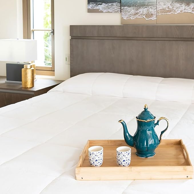 ORGANIC TEXTILES Organic Down Alternative Comforter, Eco-Friendly, Non-Toxic White (Heavy Fill, Queen)