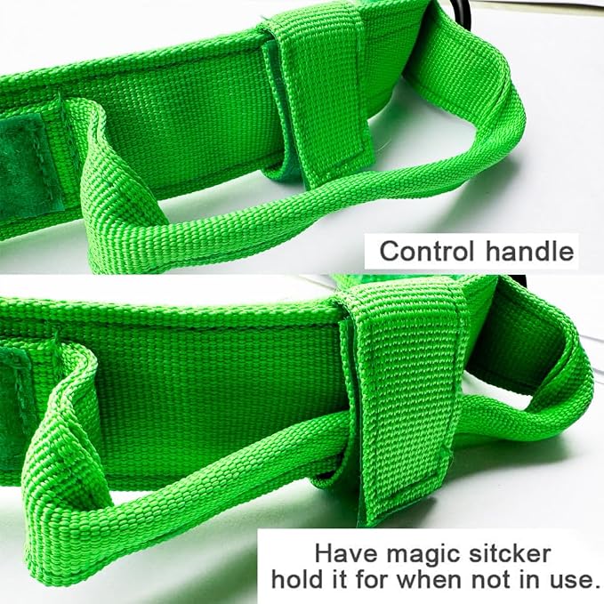 Tactical Dog Collar - Military Dog Collar - Adjustable Nylon - Heavy Duty Metal Buckle with Handle - Bright Green, Large, Medium