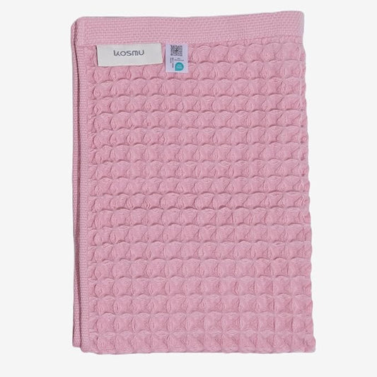 Luxury Organic Japanese Cotton Waffle Bath Towel | Thick, Absorbent, Quick Dry Bathroom Towels for Shower, Sauna, Onsen| Hotel & Spa Quality, Gift-Ready (Sakura Pink, Hand Towel, 32" x 16")