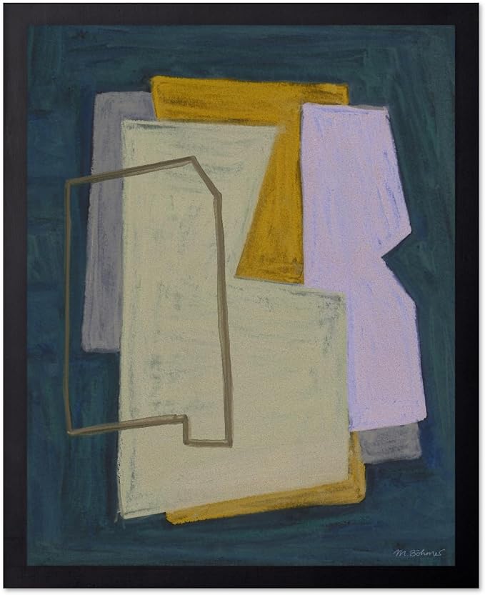 Monem Art Geometric Abstract Painting Print - Modern Minimalist Shapes Art Poster - Wall Decor for Living Room, Bedroom or Office - 30x40 Unframed Wall Art by Mareike Bohmer