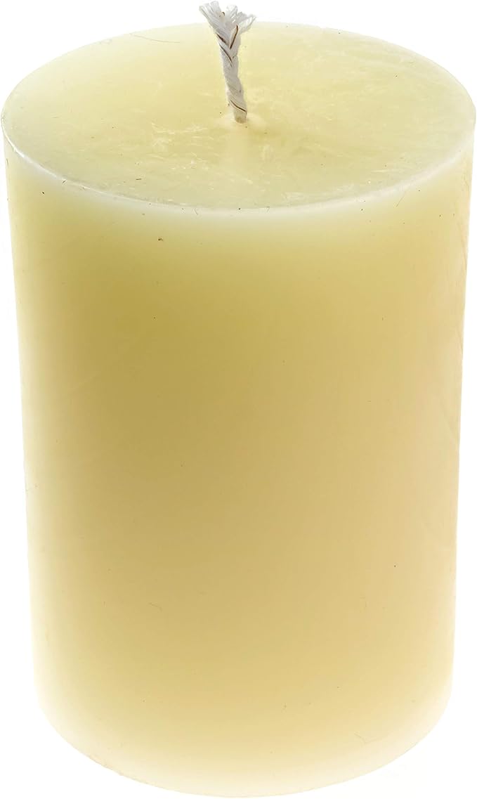 100% Pure Beeswax Candle – Long Lasting Burn – Non-Toxic & Hypoallergenic – Natural Honey Aroma – Handcrafted – Sustainably Sourced – Alternative Imagination – 3x4 Inch – White