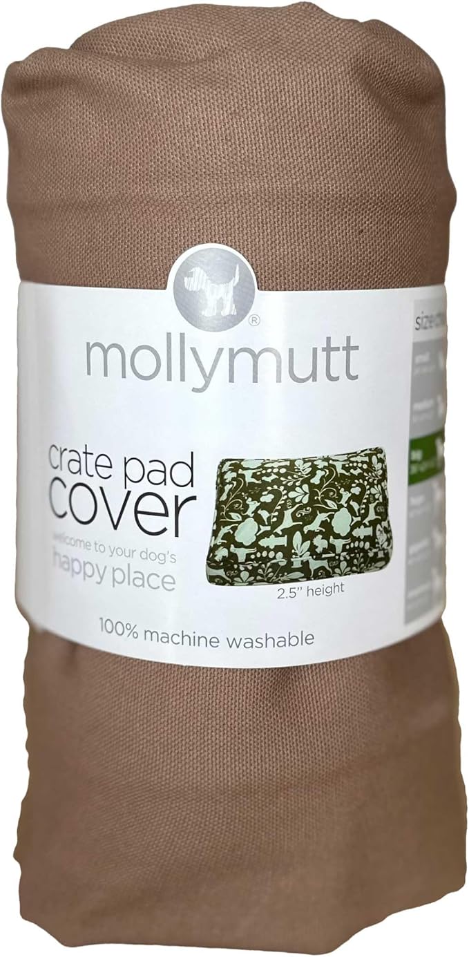 Molly Mutt Dog Crate Pad Cover, 100% Cotton Canvas Cover for Dog or Puppy Crate Bed, Durable, Washable, and Free of Harmful Chemicals, Pre-Shrunk, 36"x24"x2.5", Wild Horses