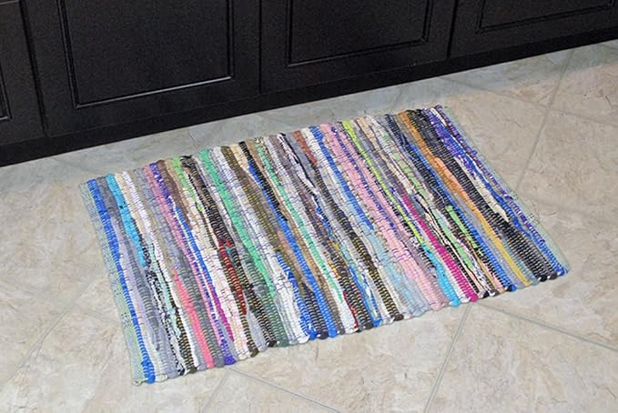 DII Chindi Home Collection Handwoven Multicolor Area Rag Rug, 2' 3" x 6', Multi Colors
