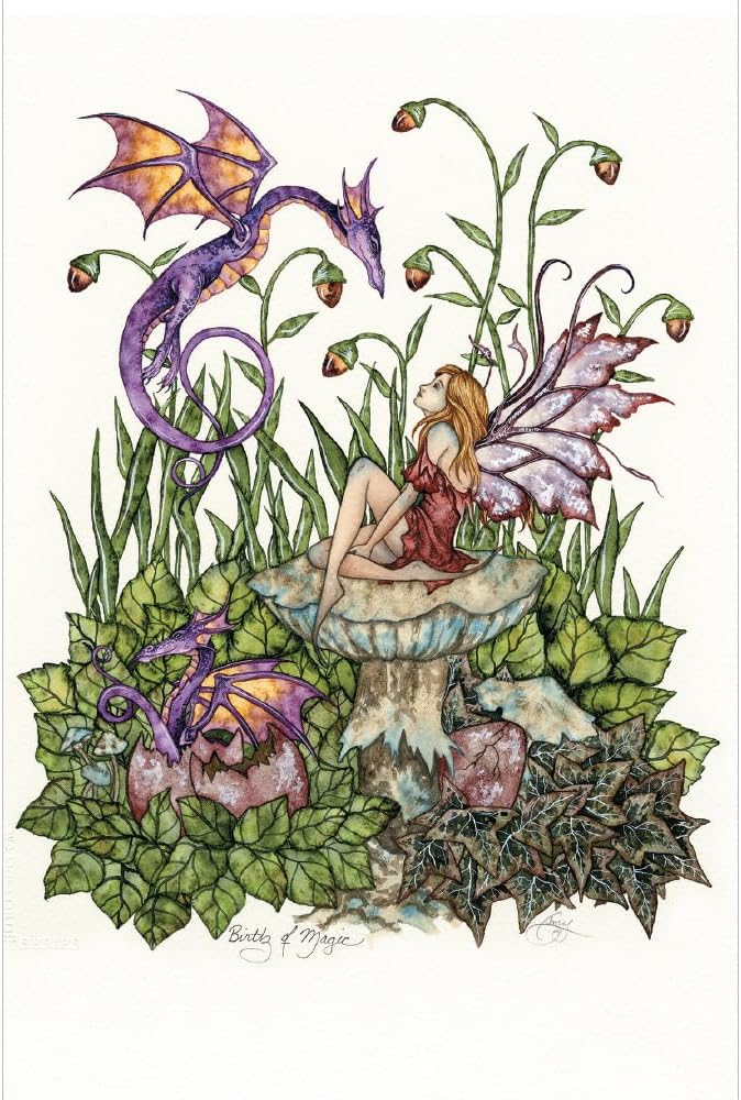 Tree-Free Greetings - All Occasion Cards - Artful Designs - 12 Greeting Cards + White Envelopes - Made in USA - 100% Recycled Paper - 4 x 6 - Birth of Magic (FS64541)