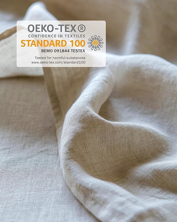 XZ XIFA Linen Duvet Cover Full, 100% Washed French Flax Linen Bedding Set with Zipper Closure, Cooling & Textured Bed Sets for Hot Sleepers(1 Duvet Cover, 2 Pillowcases)