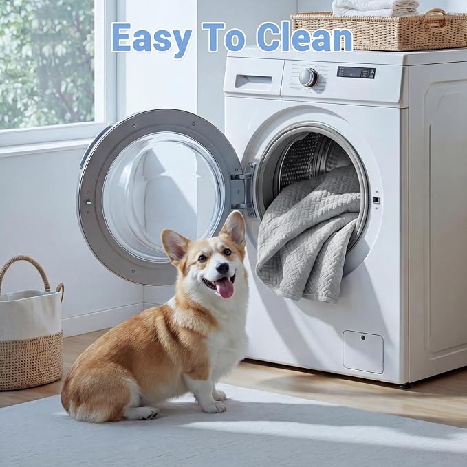 WROS Cooling Human Dog Bed for Summer, Breathable Washable Floor Lounger for People & Pets, 57'' x 35'' x 10'', Glacier Grey, Pet Bed for Hot Weather Relaxing