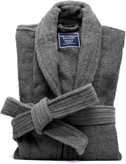 Marquess All-Cotton Bathrobe Thick Plush Cloth Housecoat Terry Toweling, Sweat Steaming Clothes Comfortable & Warm