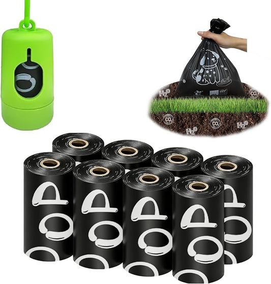 Biodegradable Dog Poop Bags 13×9in 120 count with Free Dispenser | ASTM D6400 & EN 13432 Compliant BPI Certified Poop Bags for Dogs, Unscented, Large, Earth Friendly Leakproof, Easy to Open