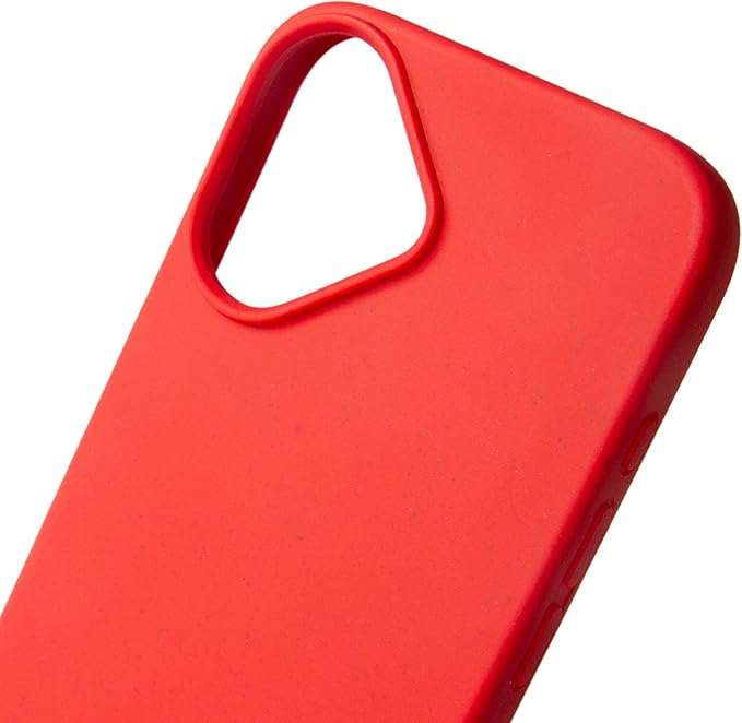 LOAM & LORE Biodegradable Phone Case for iPhone 16, Plastic Free Eco Friendly Phone Case, Plant Based Compostable iPhone 16, Premium Zero-Waste Phone Cover (Crimson)