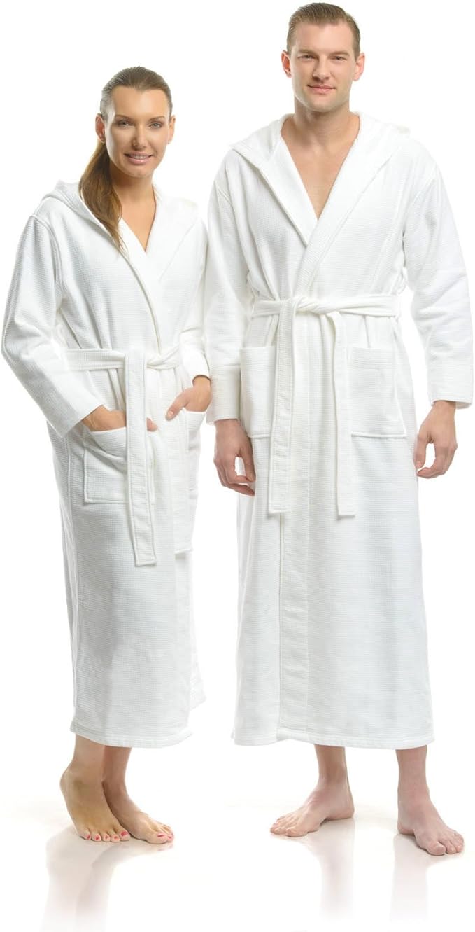 Plush Necessities Hooded Waffle Terry Robe