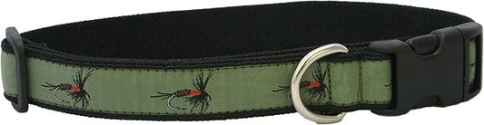 The Good Dog Company- Hemp Dog Collar Hunting and Fishing - Mallard and Fly … (X-Large (Fits 25"-30" Neck), Olive Fly) 1" Wide