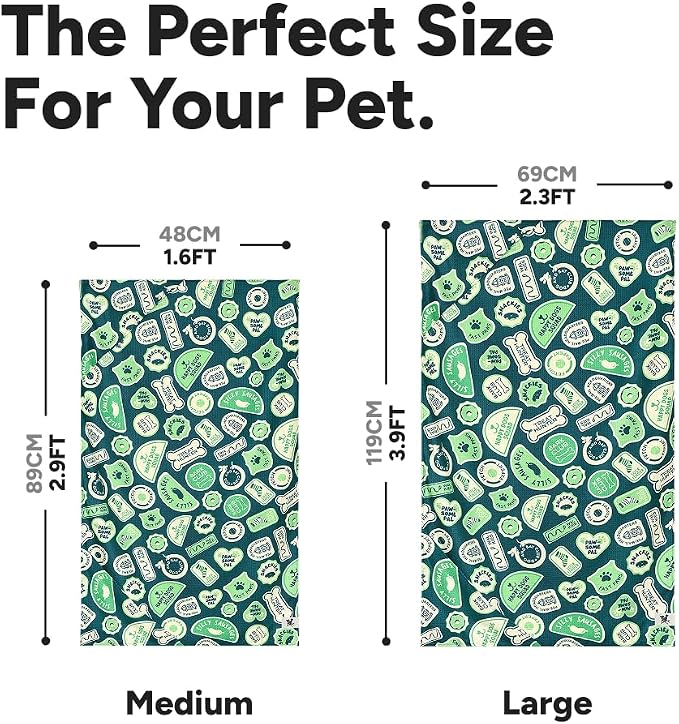 Dock & Bay Pet Towel - Super Absorbent & Quick Drying Dog Towels with Bag - 100% Recycled - Dog & Bay Club, Medium (90x50cm, 35x19)