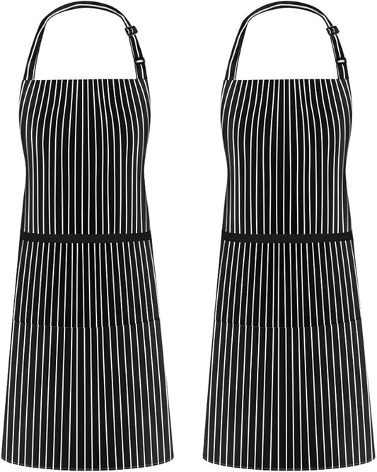 Syntus Apron for Men Women, Adjustable Cooking Kitchen Chef Aprons with 2 Pockets